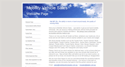 Desktop Screenshot of mobilityvehiclesales.com.au